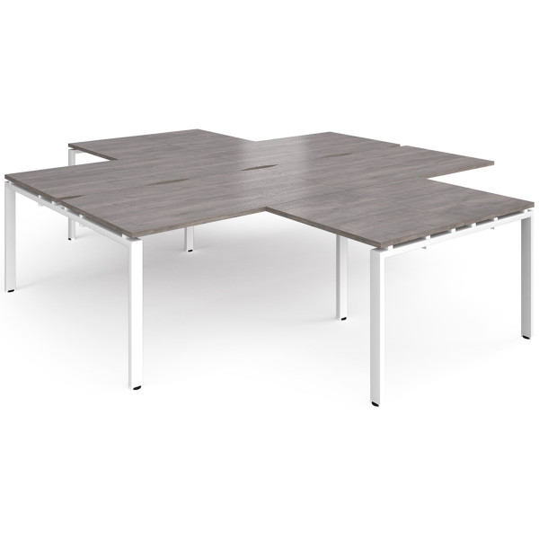 Adapt 4 Person Desk Cluster with Return Unit